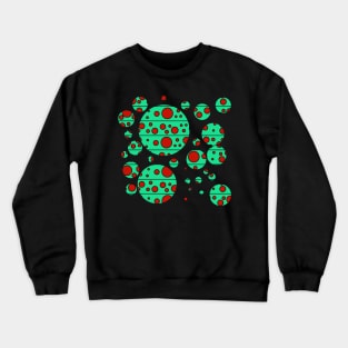 Modern Polka Dots - Green Grass Crewneck Sweatshirt